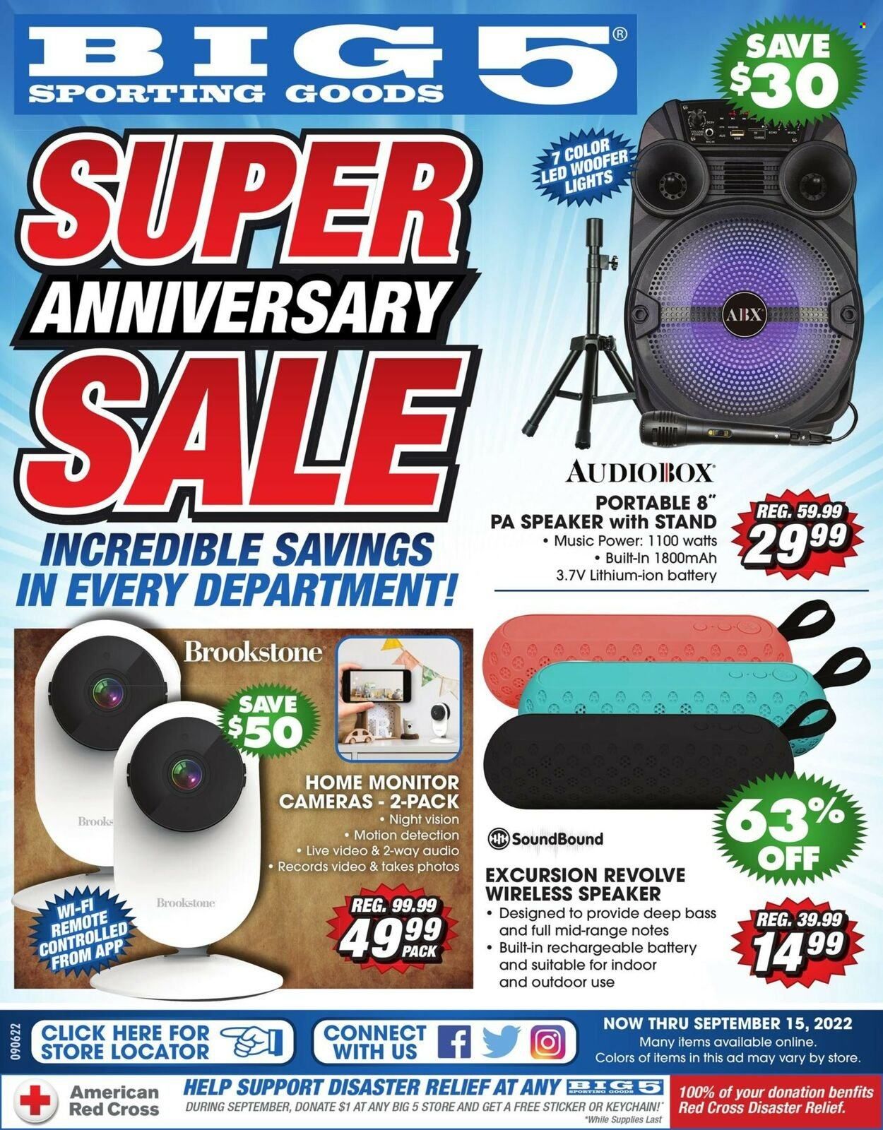 Big 5 (AZ, CA, CO, ID, NM, OR, UT, WA) Weekly Ad Flyer Specials September 6 to September 15, 2022