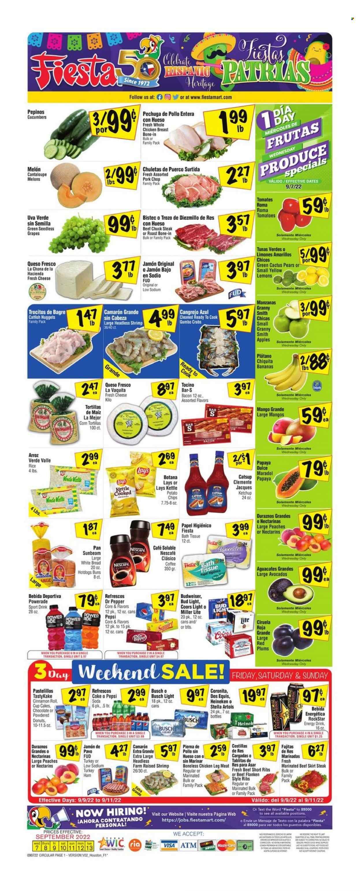 Fiesta Mart (TX) Weekly Ad Flyer Specials September 7 to September 13, 2022