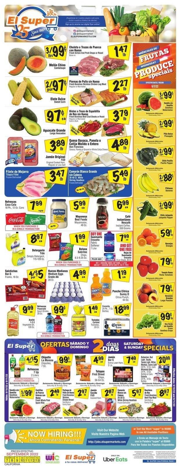 El Super (CA, NM, NV, TX) Weekly Ad Flyer Specials September 7 to September 13, 2022