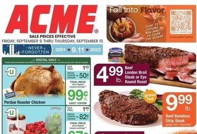 ACME (DE, NJ, NY, PA) Weekly Ad Flyer Specials September 9 to September 15, 2022