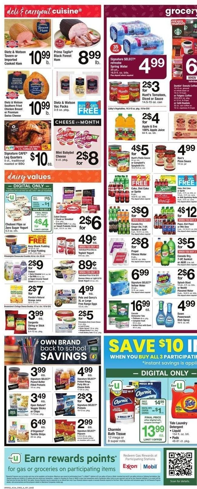 ACME (DE, NJ, NY, PA) Weekly Ad Flyer Specials September 9 to September 15, 2022