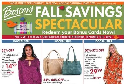 Boscov's (CT, DE, MD, NJ, NY, PA) Weekly Ad Flyer Specials September 8 to September 14, 2022