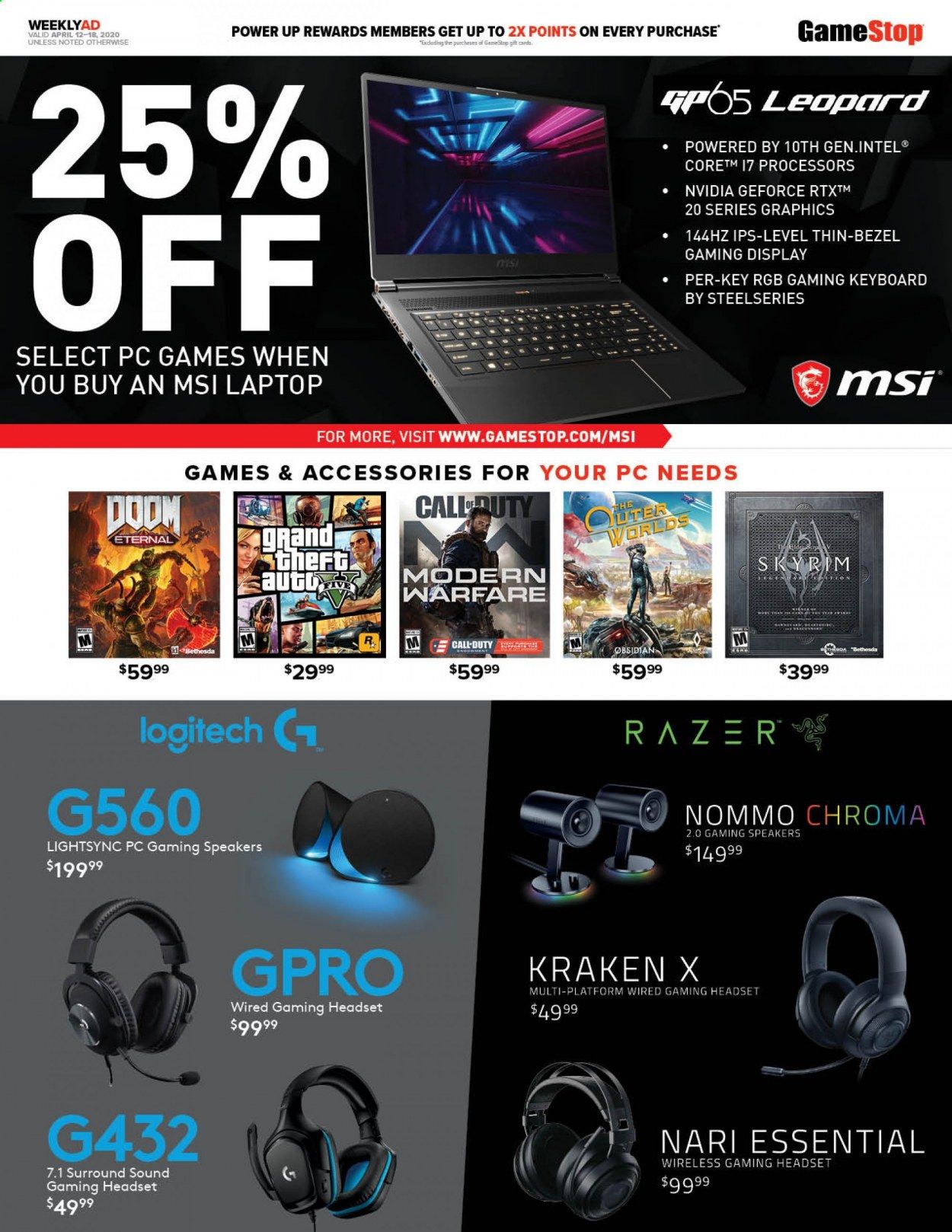 GameStop Weekly Ad & Flyer April 12 to 18