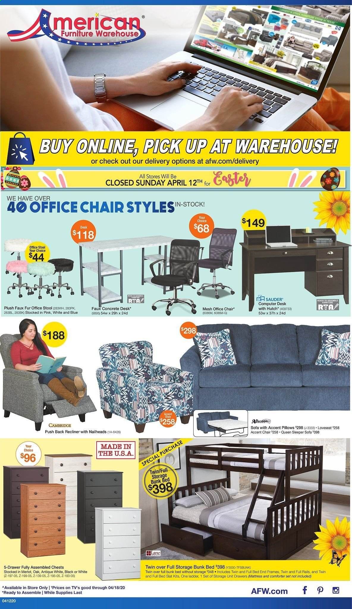 American Furniture Warehouse Weekly Ad & Flyer April 12 to 18