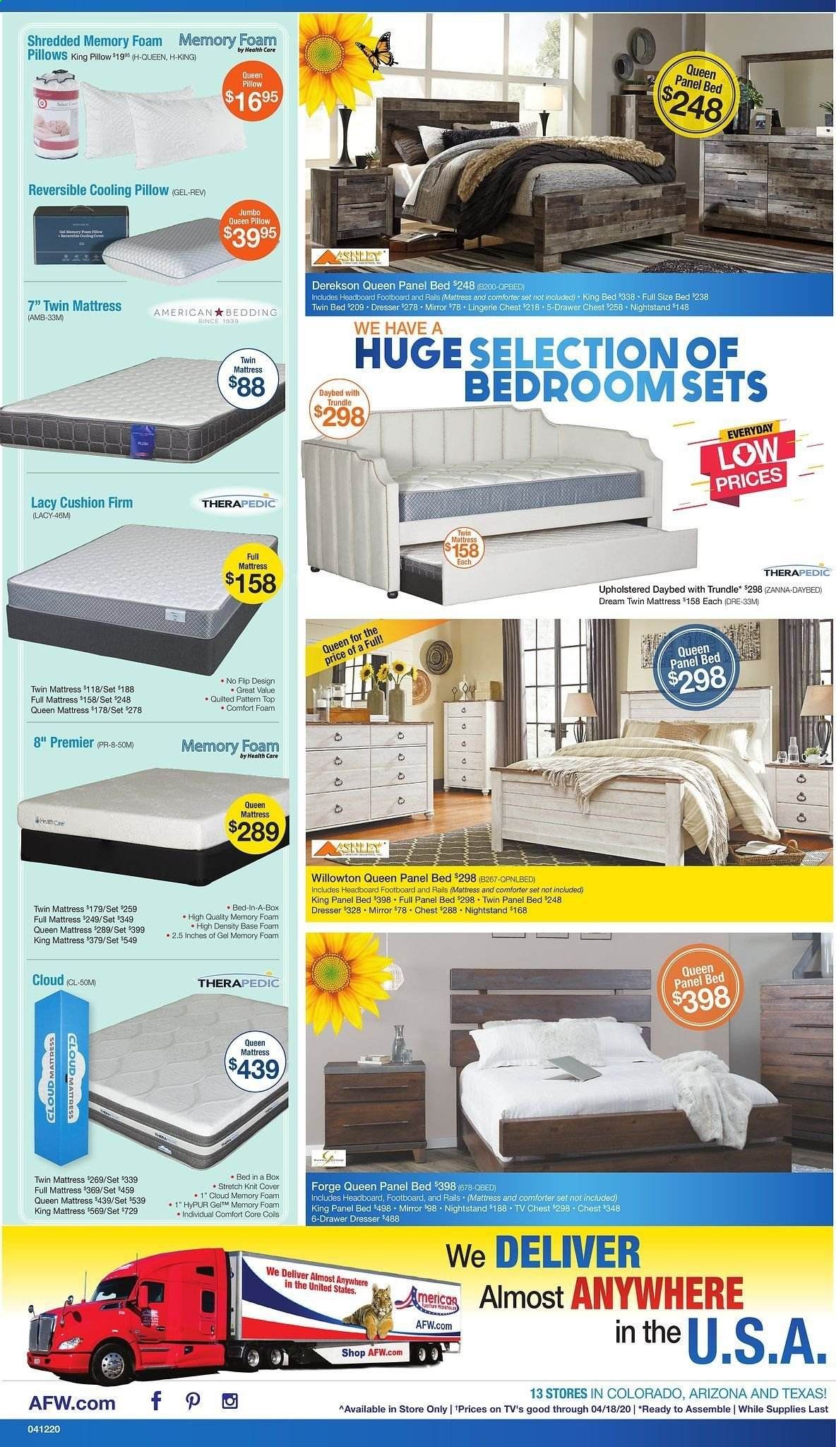 American Furniture Warehouse Weekly Ad & Flyer April 12 to 18