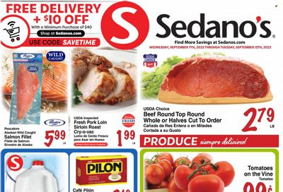 Sedano's (FL) Weekly Ad Flyer Specials September 7 to September 13, 2022