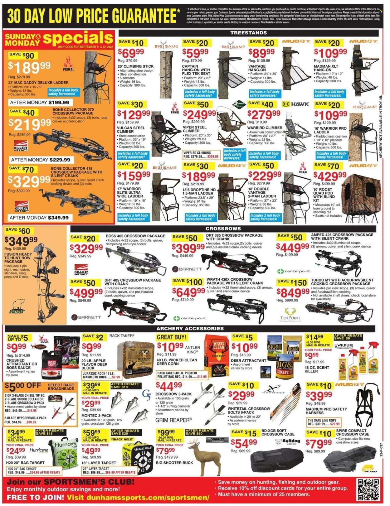 Dunham's Sports (MI) Weekly Ad Flyer Specials September 10 to September 15, 2022