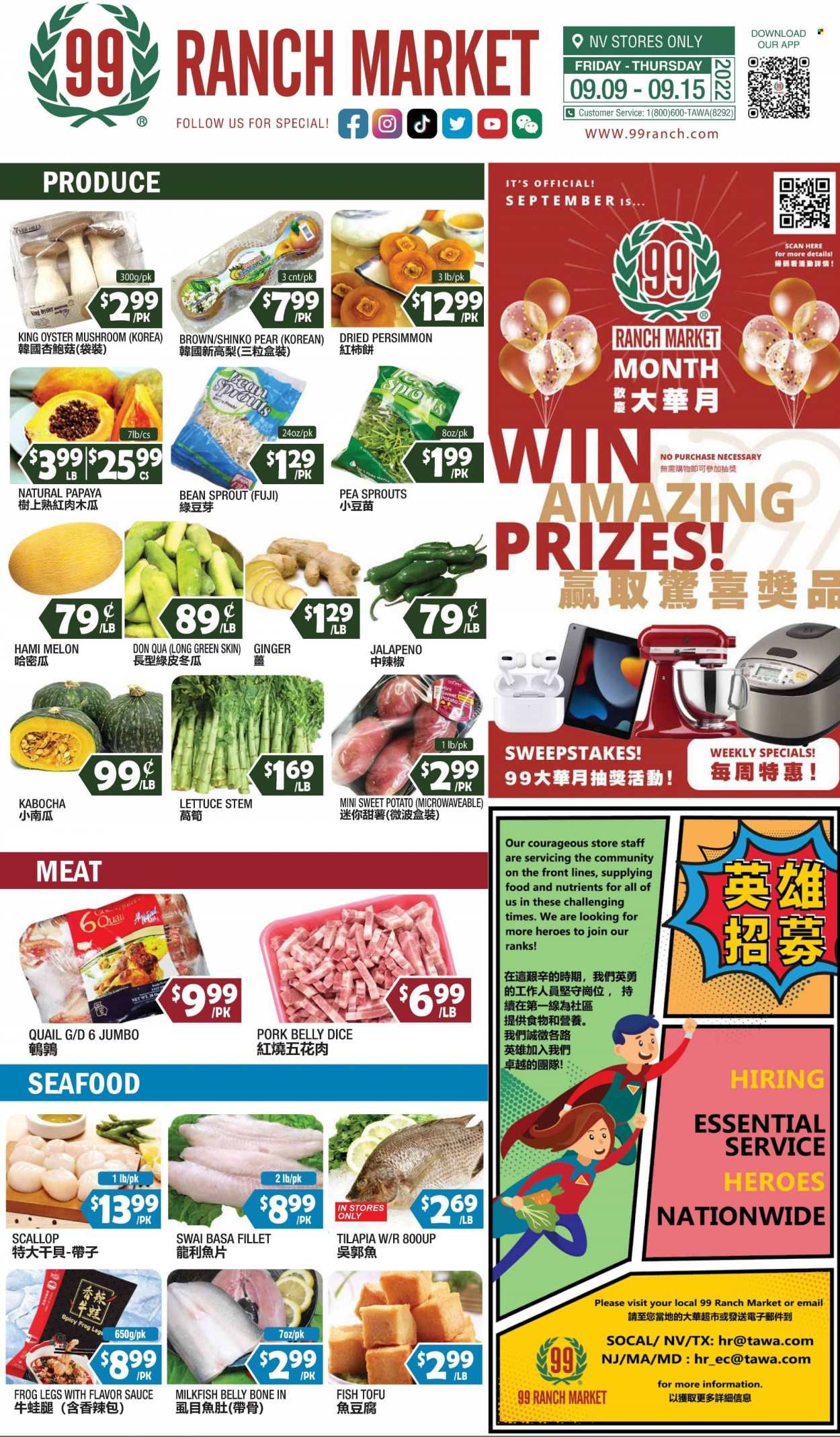 99 Ranch Market (NV) Weekly Ad Flyer Specials September 9 to September 15, 2022