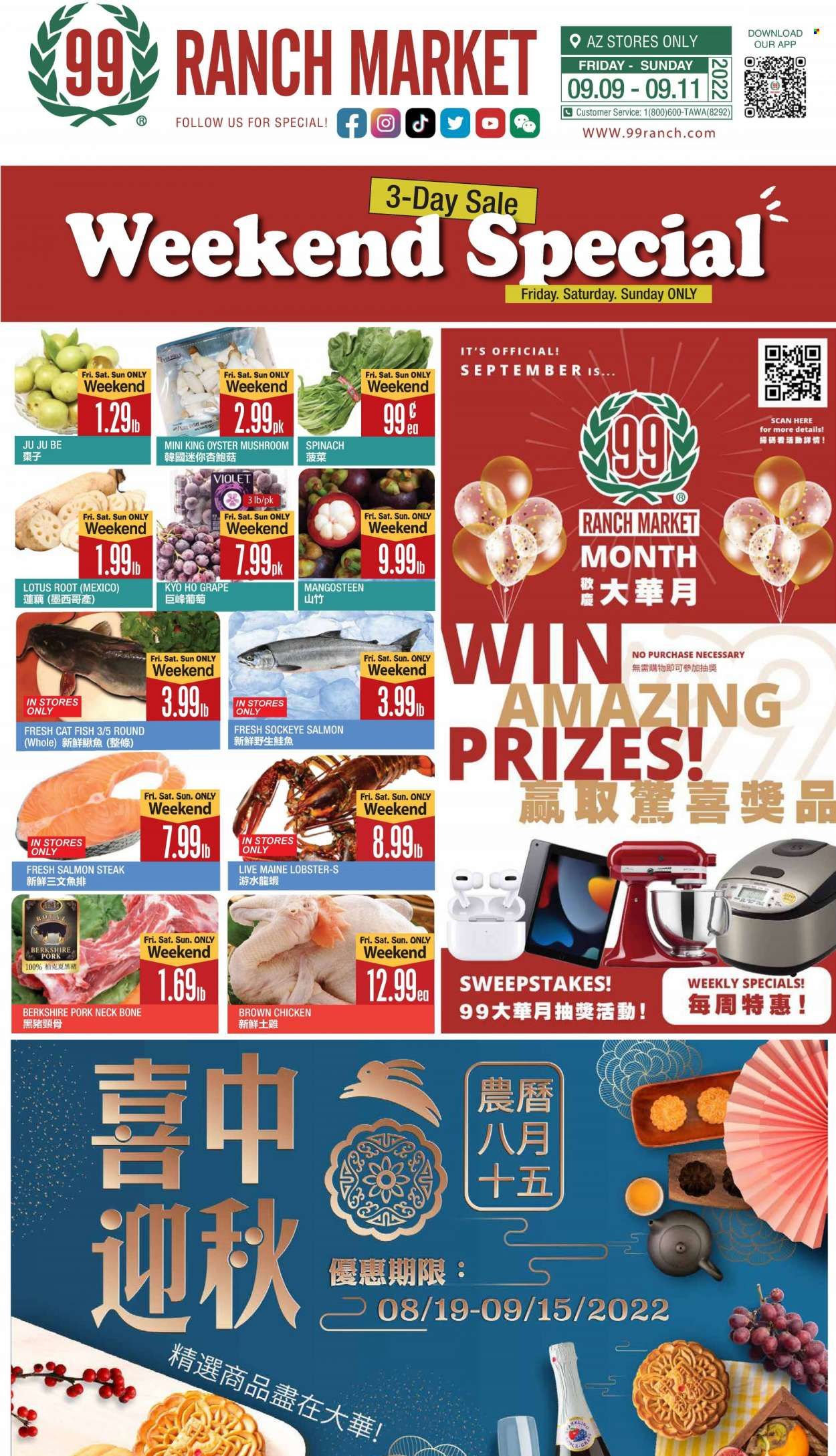 99 Ranch Market (19) Weekly Ad Flyer Specials September 9 to September 15, 2022