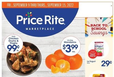 Price Rite (CT, MA, MD, NH, NJ, NY, PA, RI) Weekly Ad Flyer Specials September 9 to September 15, 2022