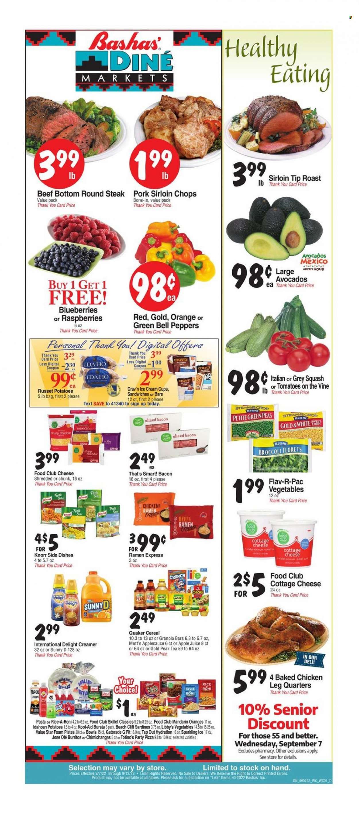 Bashas' Diné Markets (AZ, NM) Weekly Ad Flyer Specials September 7 to September 13, 2022