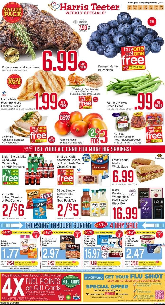 Harris Teeter Weekly Ad Flyer Specials September 7 to September 13, 2022
