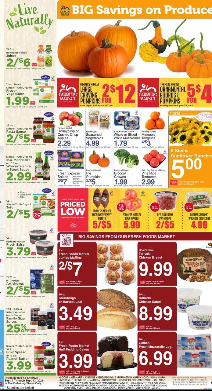 Harris Teeter Weekly Ad Flyer Specials September 7 to September 13, 2022