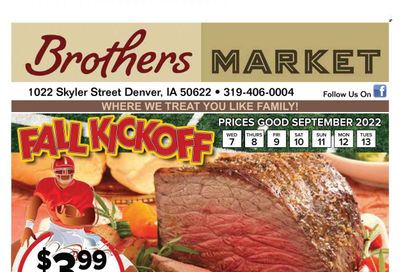 Brothers Market (IA, KS, MO) Weekly Ad Flyer Specials September 7 to September 13, 2022