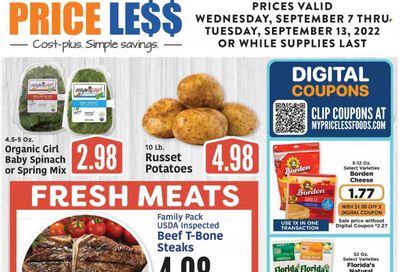 Price Less Foods Weekly Ad Flyer Specials September 7 to September 13, 2022