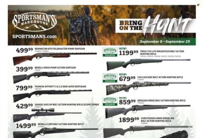 Sportsman's Warehouse Weekly Ad Flyer Specials September 9 to September 25, 2022