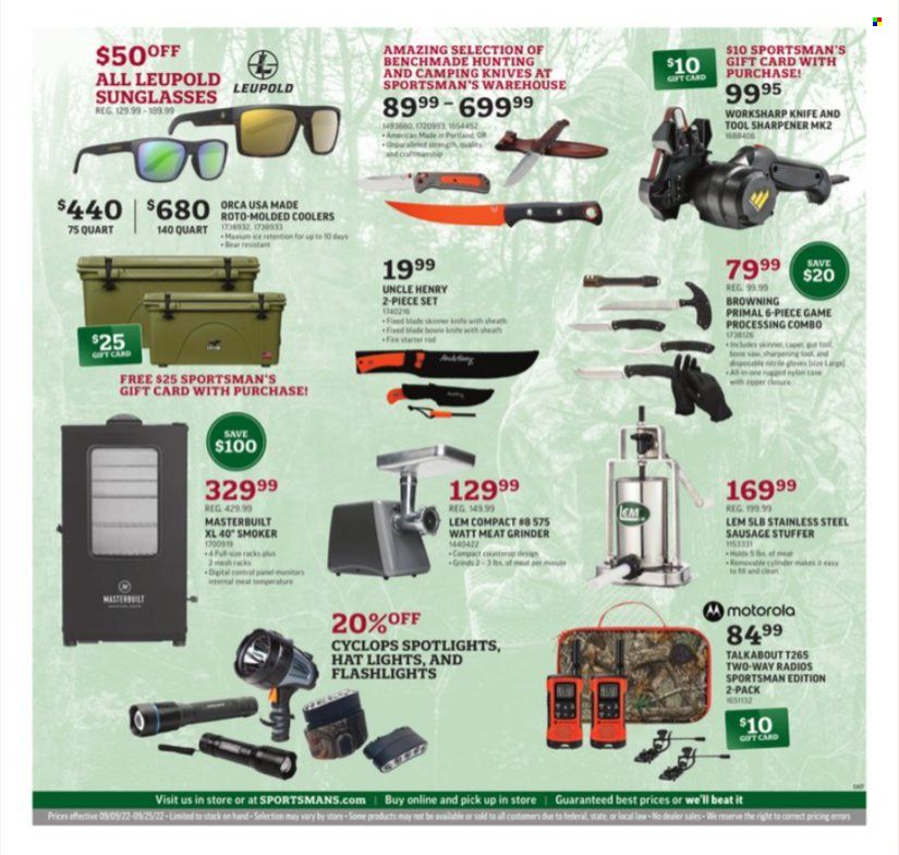 Sportsman's Warehouse Weekly Ad Flyer Specials September 9 to September 25, 2022