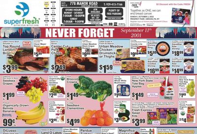 Super Fresh (NY) Weekly Ad Flyer Specials September 9 to September 15, 2022