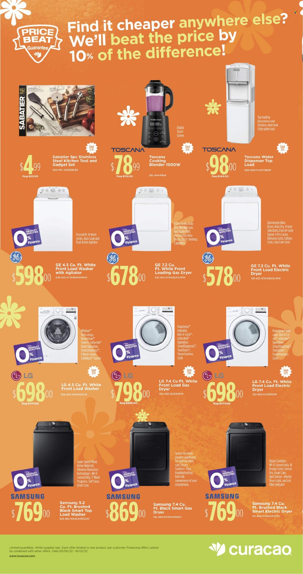 Curacao (AZ, CA, NV) Weekly Ad Flyer Specials September 6 to October 2, 2022