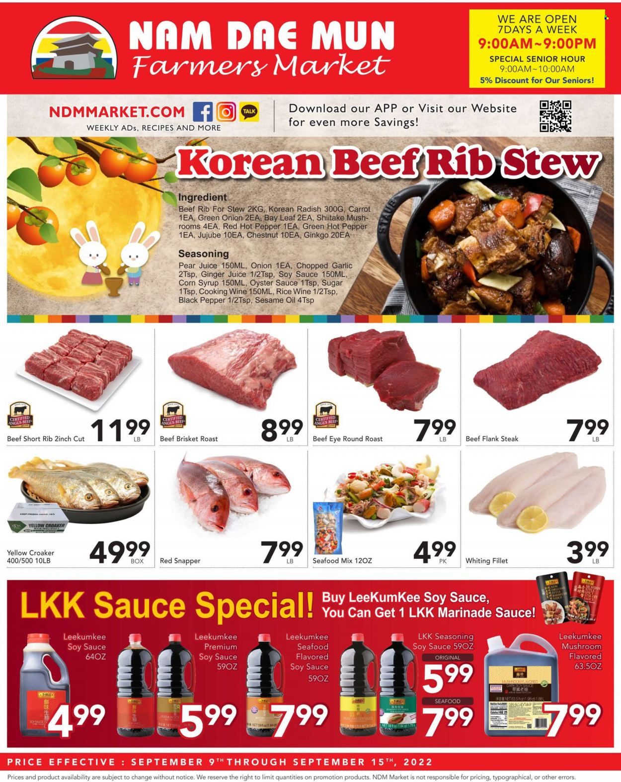 Nam Dae Mun Farmers Market (GA) Weekly Ad Flyer Specials September 9 to September 15, 2022