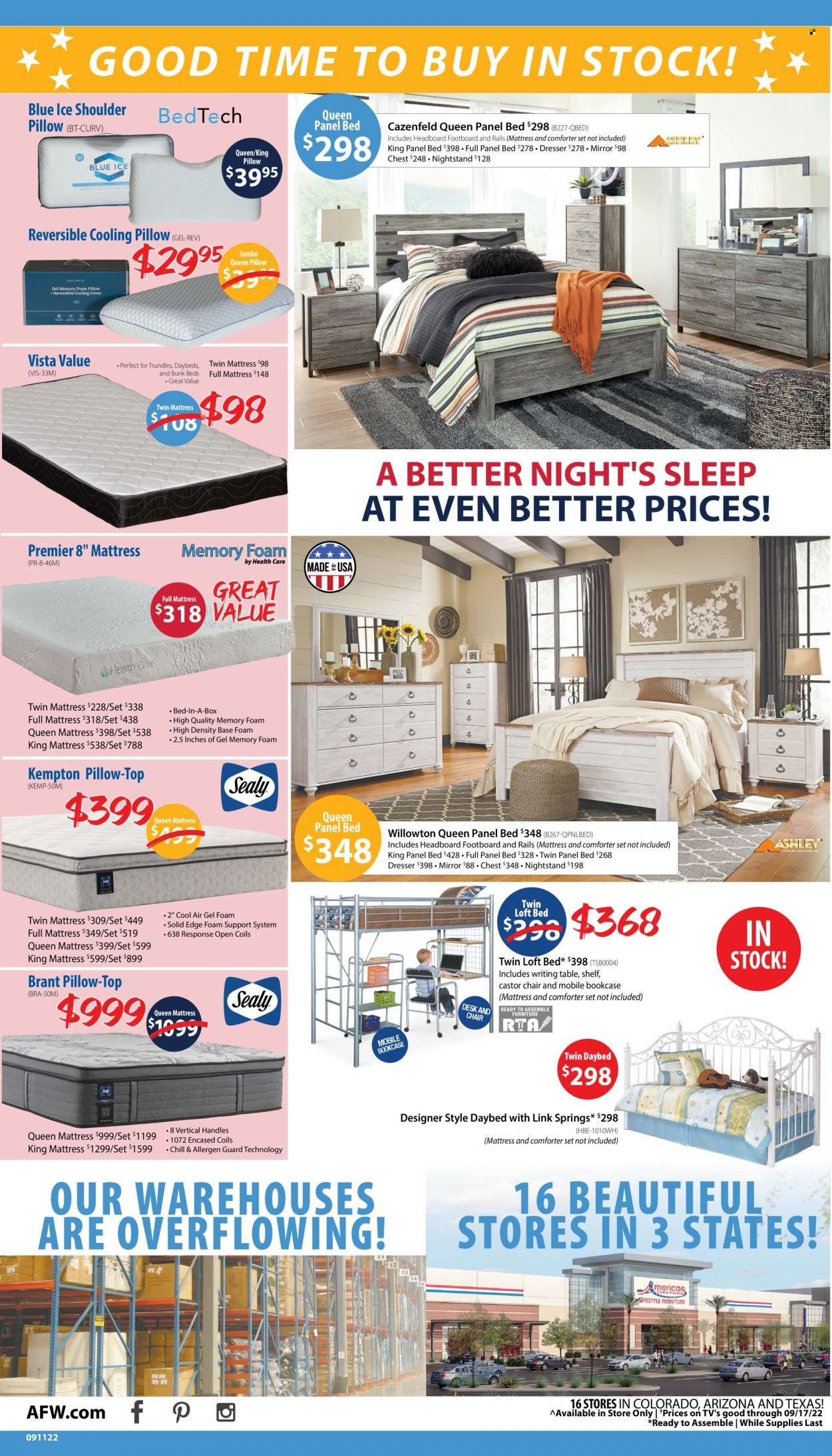 American Furniture Warehouse (AZ, CO, TX) Weekly Ad Flyer Specials September 11 to September 17, 2022