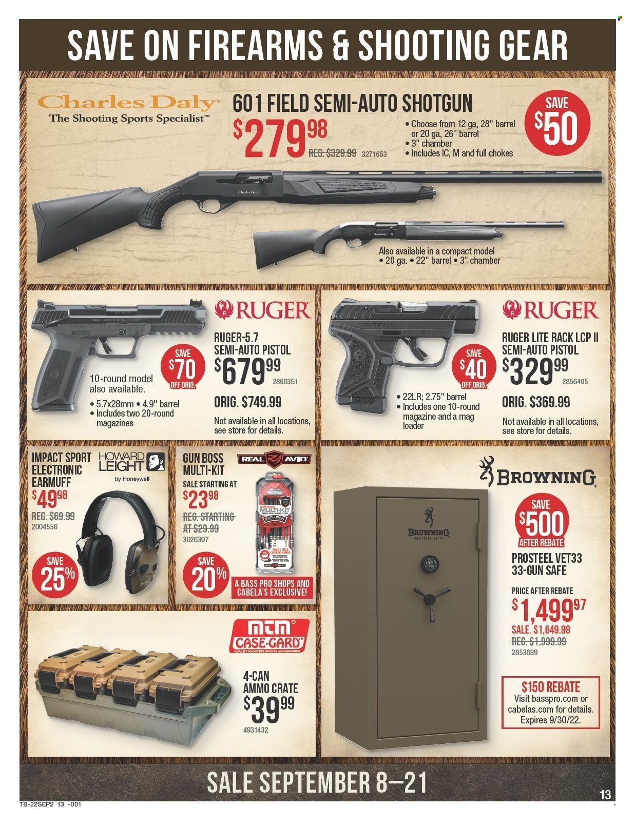 Cabela's (KY) Weekly Ad Flyer Specials September 8 to September 21, 2022