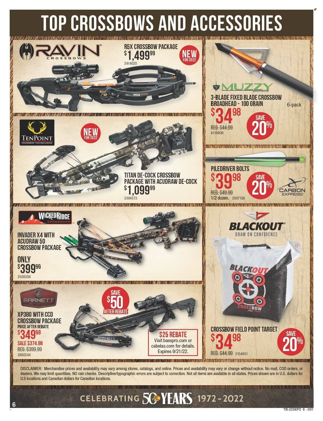 Cabela's (OK, TX) Weekly Ad Flyer Specials September 8 to September 21, 2022