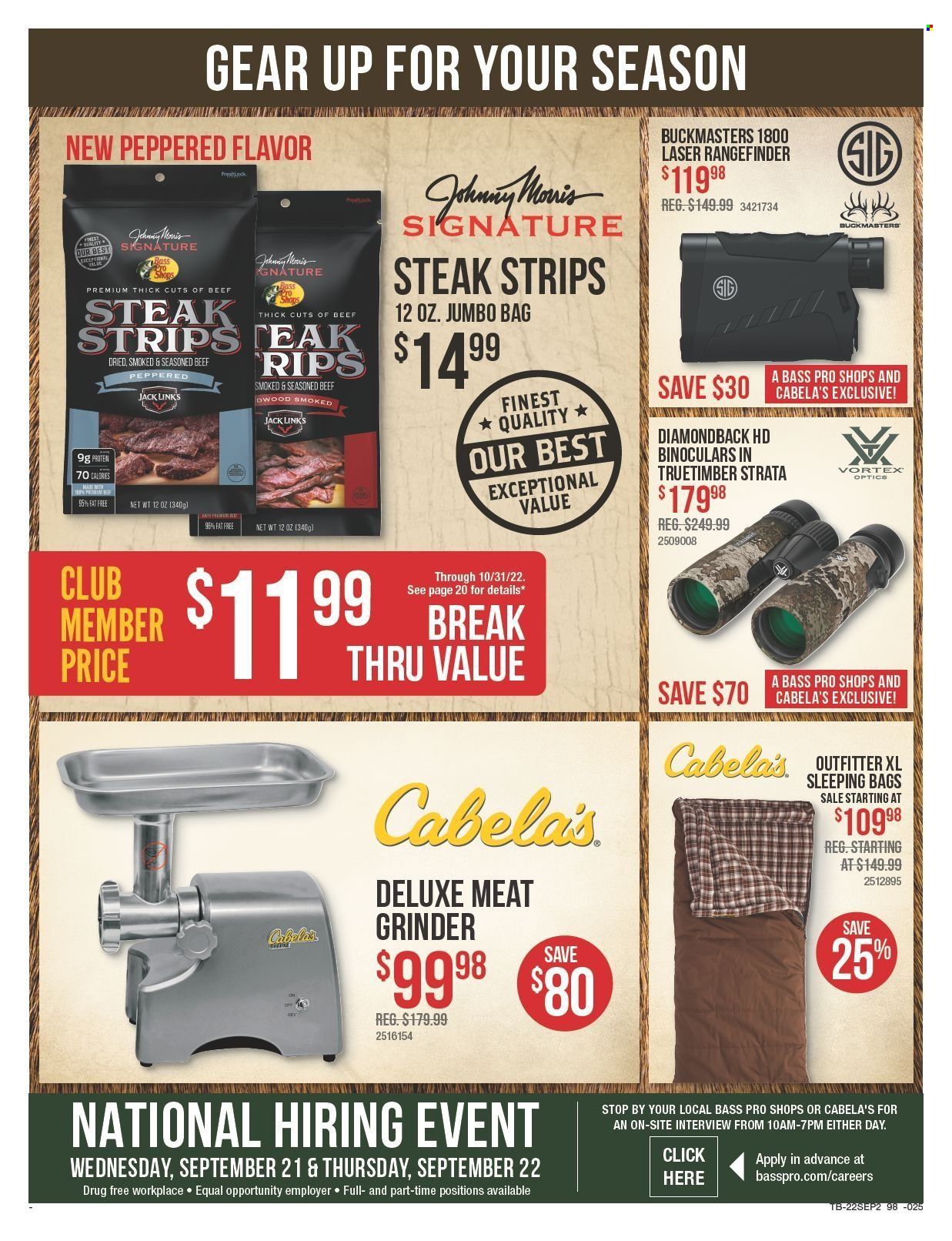 Cabela's (TX) Weekly Ad Flyer Specials September 8 to September 21, 2022
