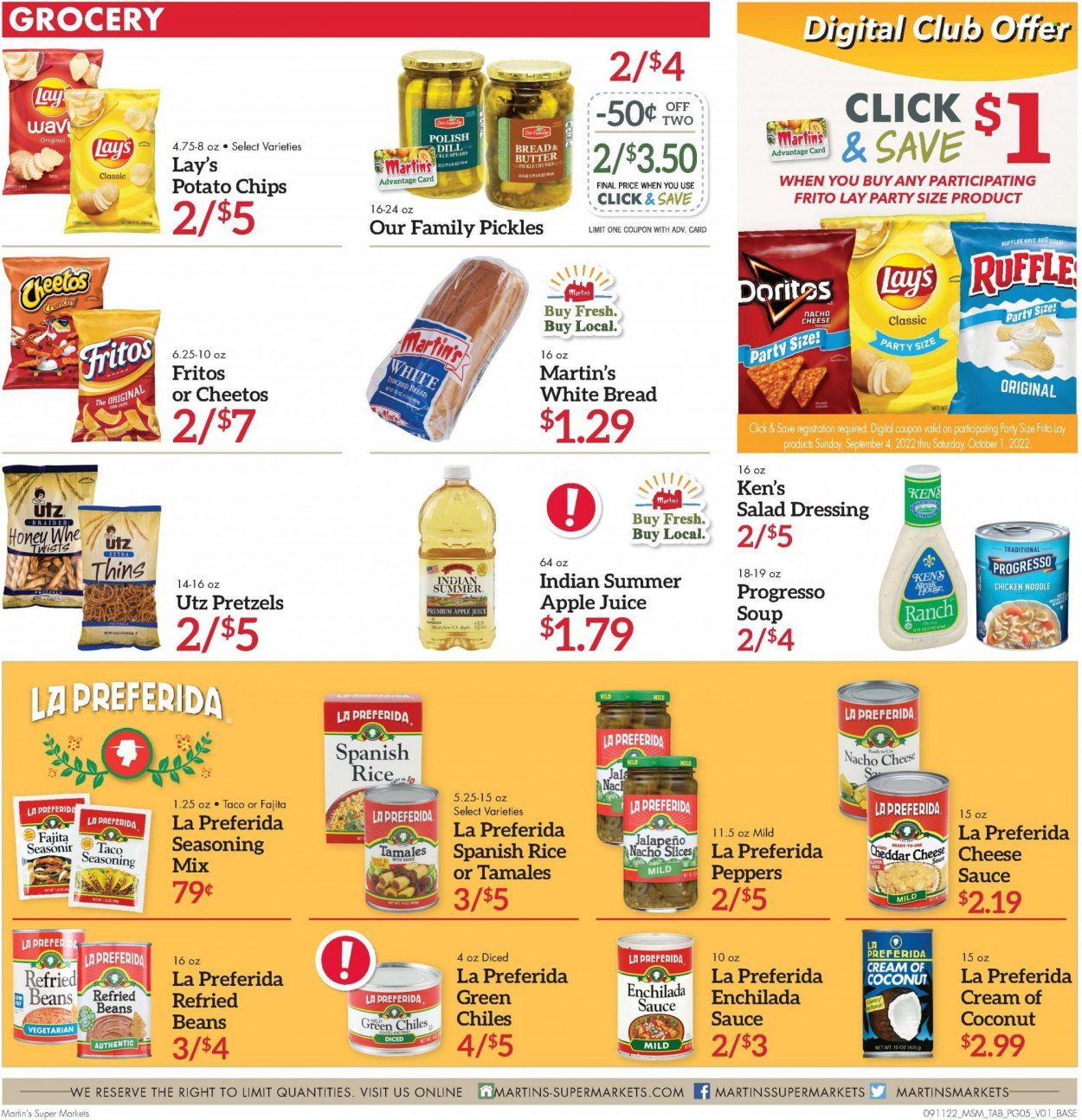 Martin’s (IN, MI) Weekly Ad Flyer Specials September 11 to September 17, 2022