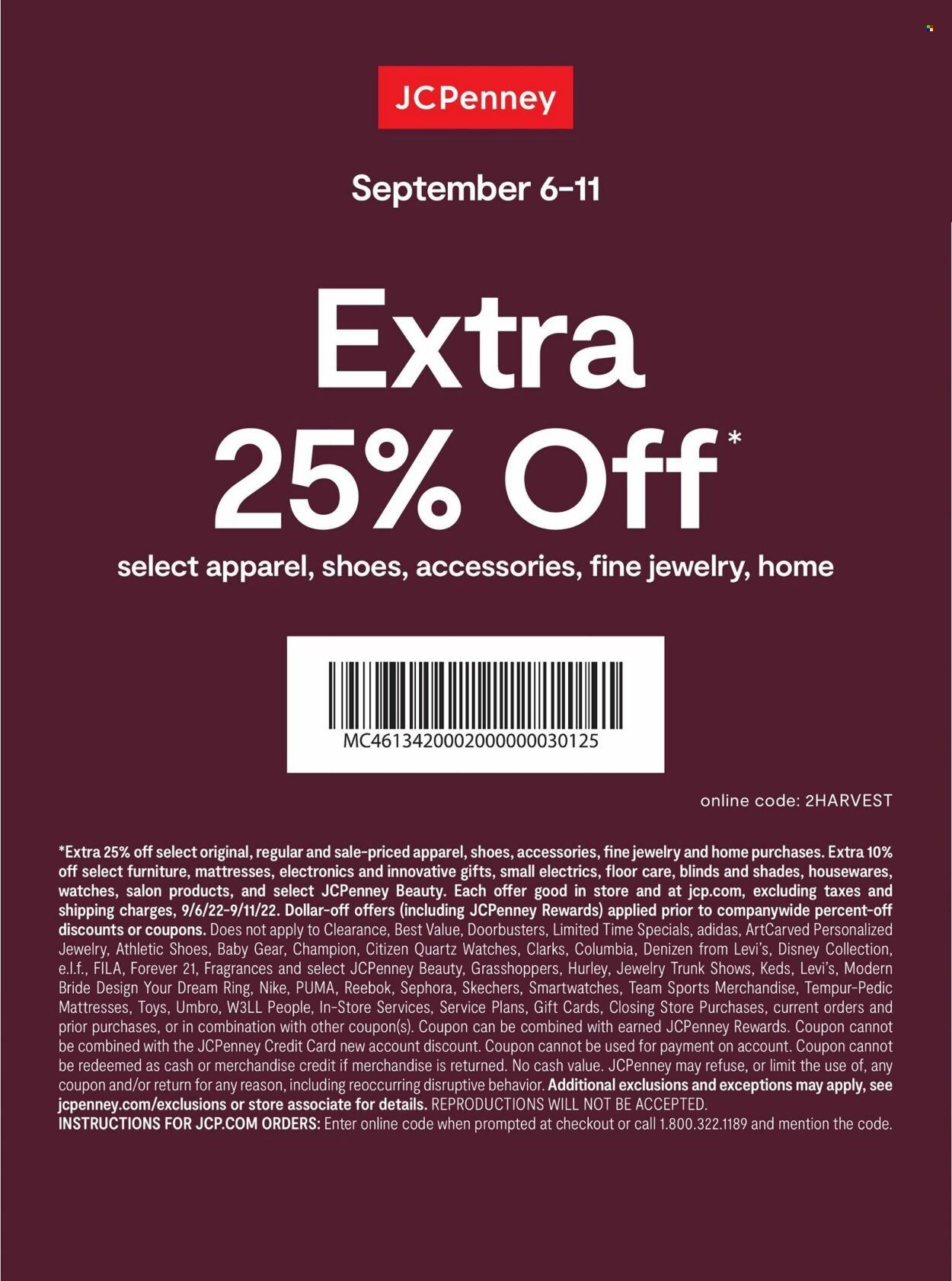 JCPenney Weekly Ad Flyer Specials September 8 to September 18, 2022