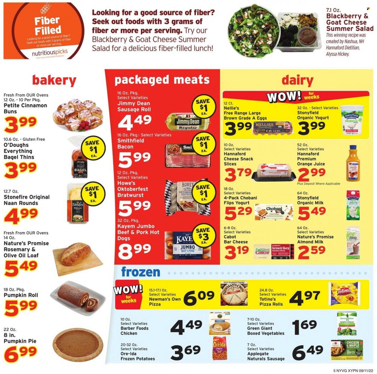 Hannaford (NY) Weekly Ad Flyer Specials September 11 to September 17, 2022