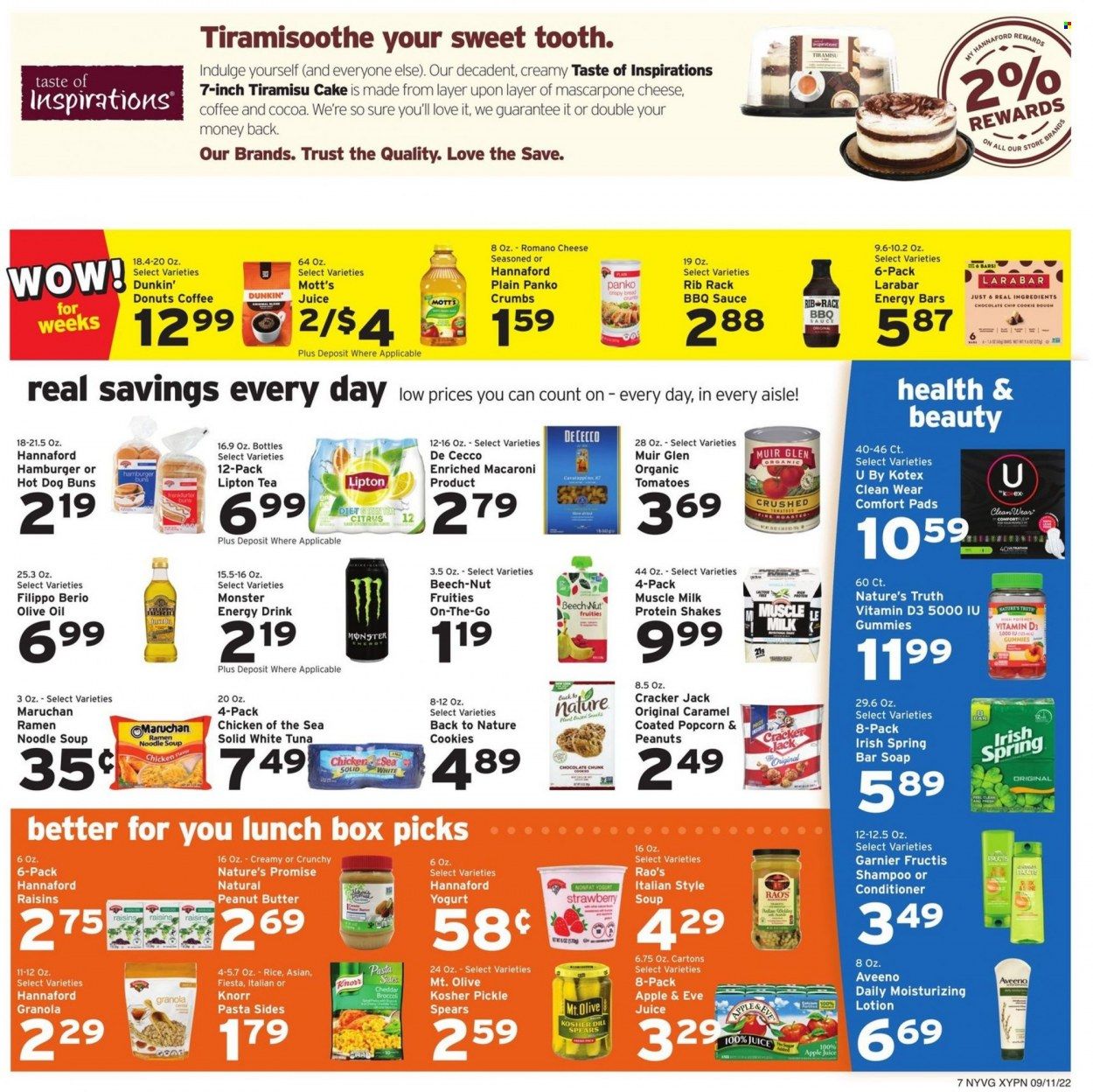 Hannaford (NY) Weekly Ad Flyer Specials September 11 to September 17, 2022