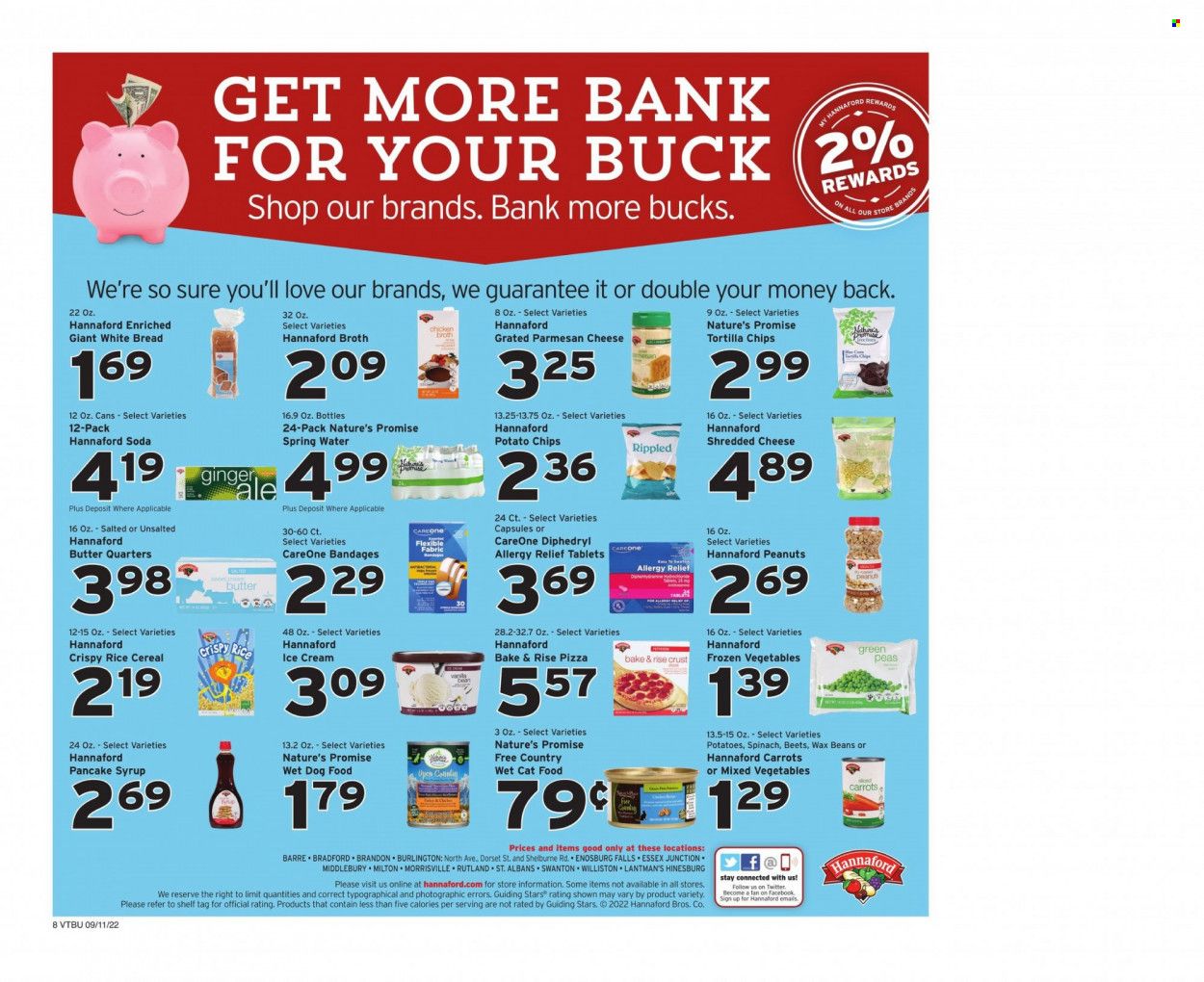 Hannaford (VT) Weekly Ad Flyer Specials September 11 to September 17, 2022