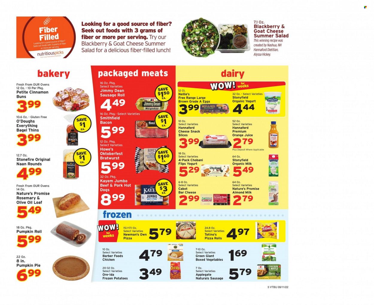 Hannaford (VT) Weekly Ad Flyer Specials September 11 to September 17, 2022
