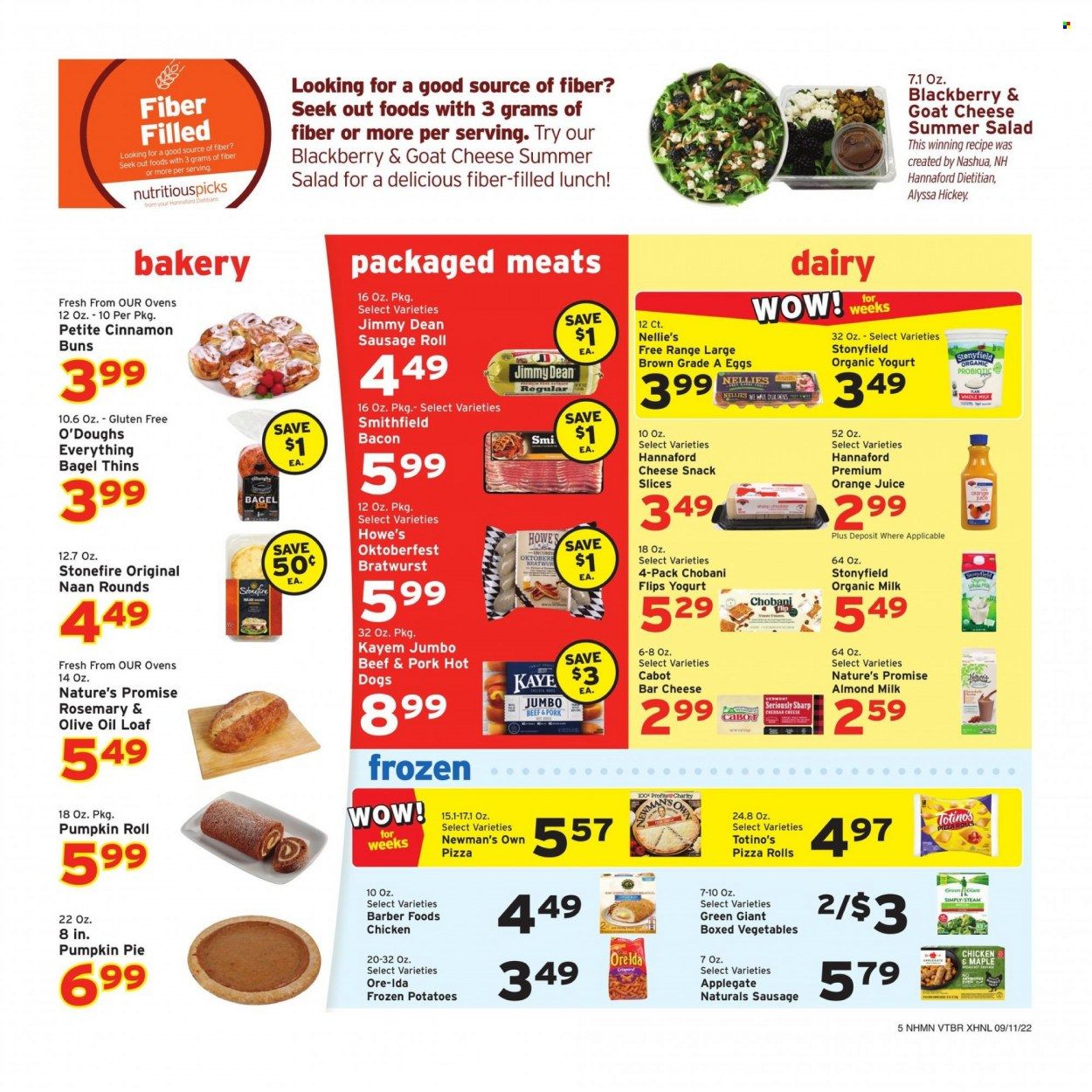 Hannaford (NH) Weekly Ad Flyer Specials September 11 to September 17, 2022