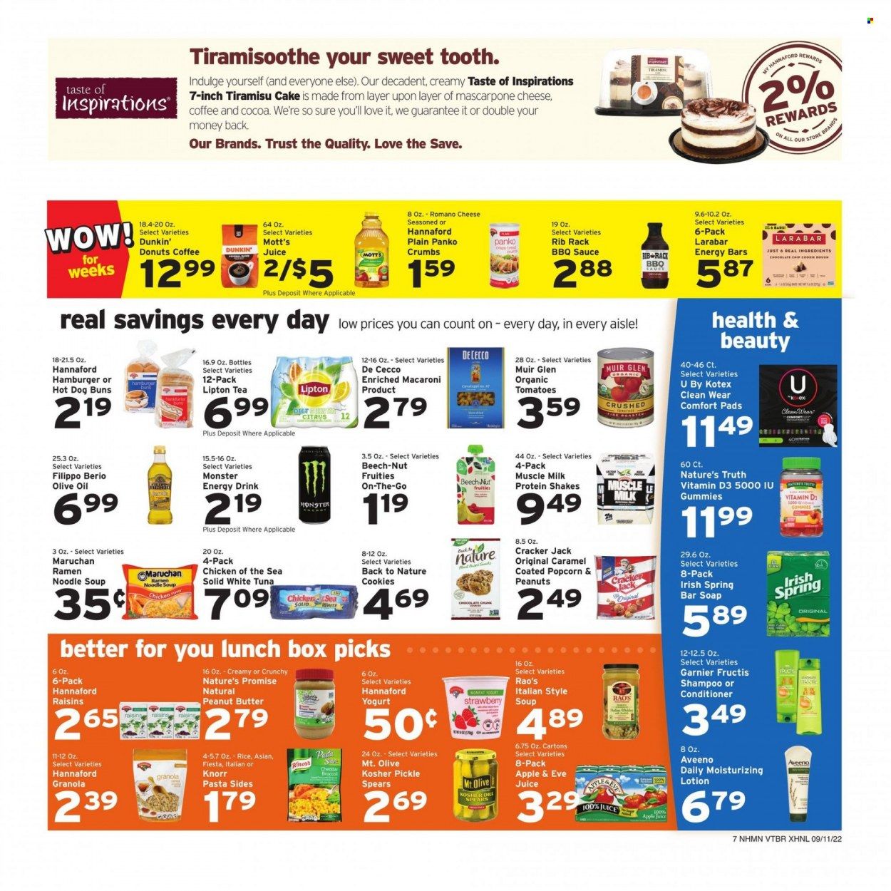 Hannaford (NH) Weekly Ad Flyer Specials September 11 to September 17, 2022