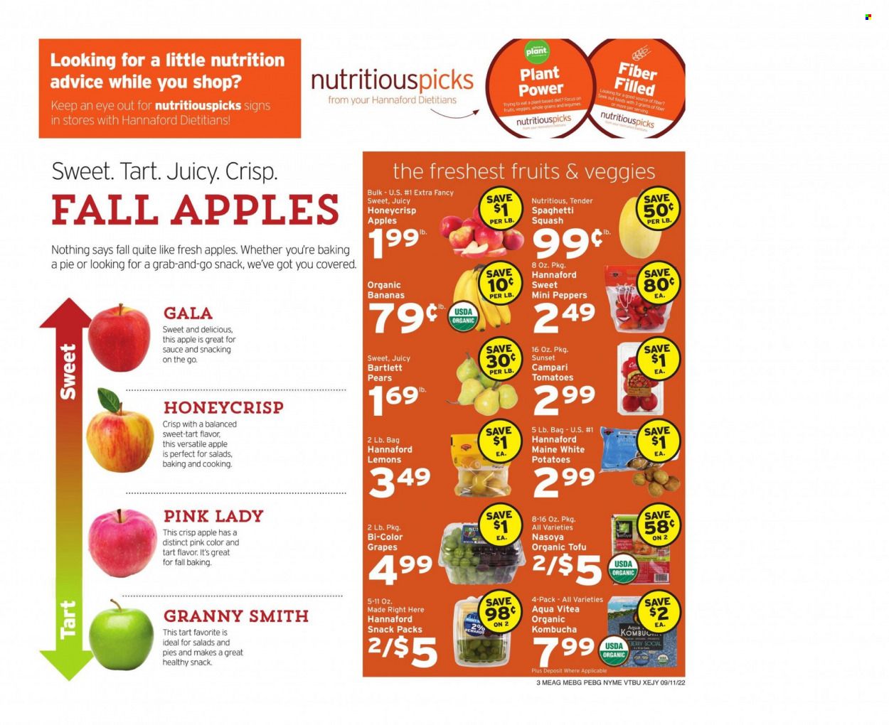 Hannaford (ME) Weekly Ad Flyer Specials September 11 to September 17, 2022
