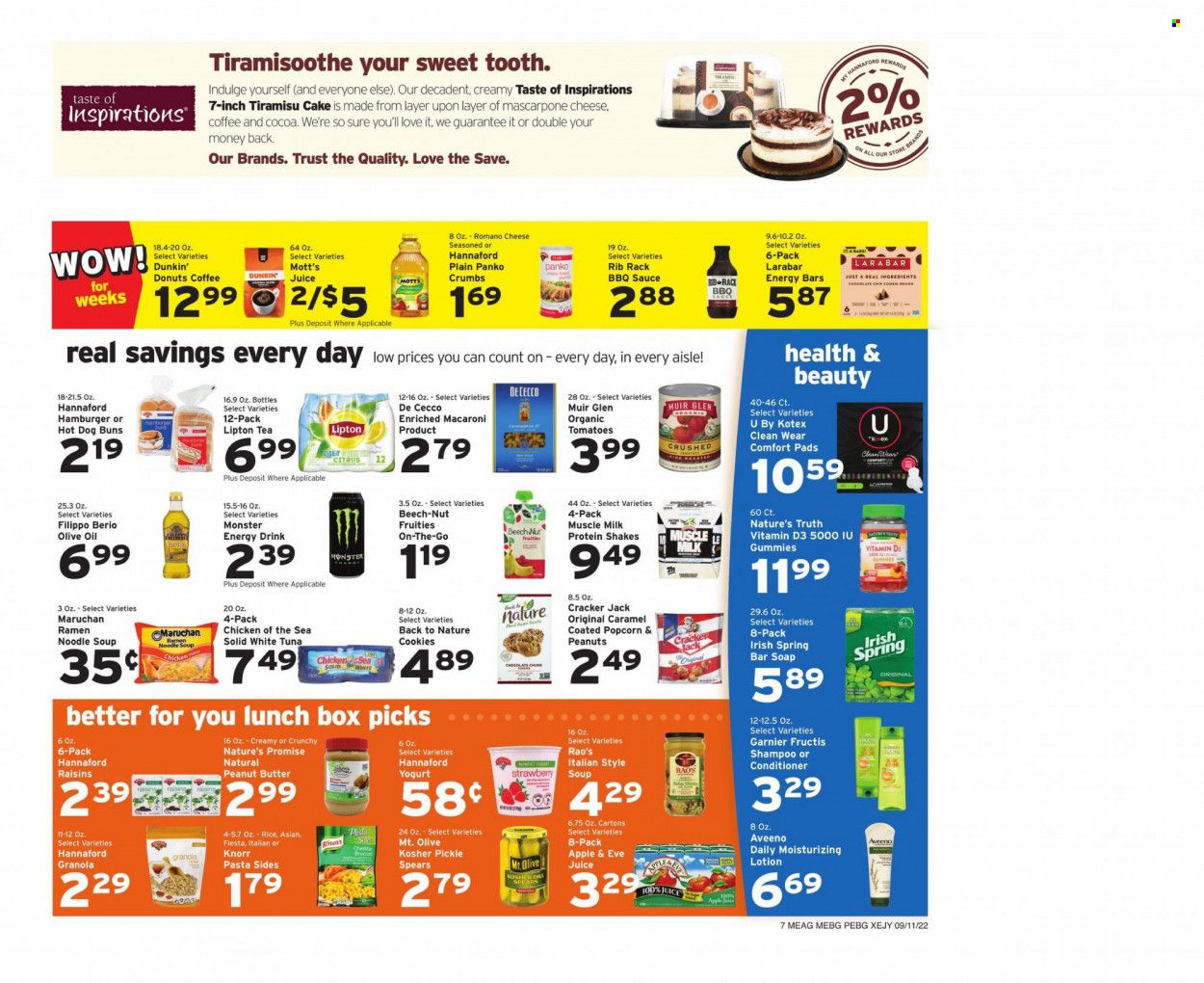 Hannaford (ME) Weekly Ad Flyer Specials September 11 to September 17, 2022