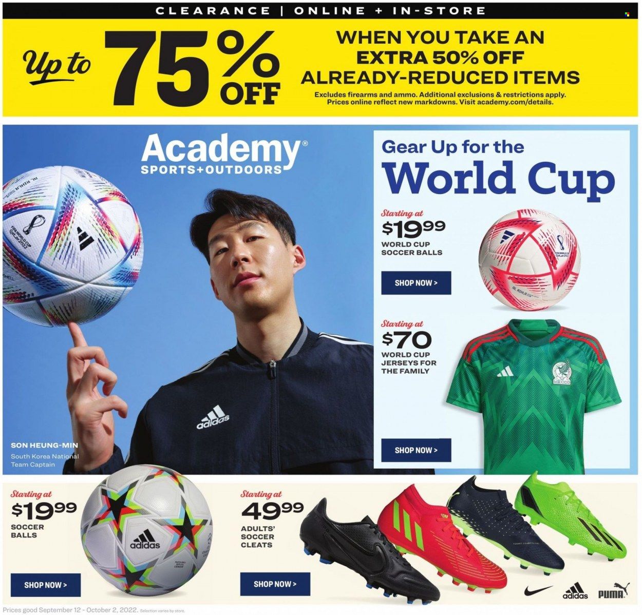 Academy Sports + Outdoors Weekly Ad Flyer Specials September 12 to October 2, 2022
