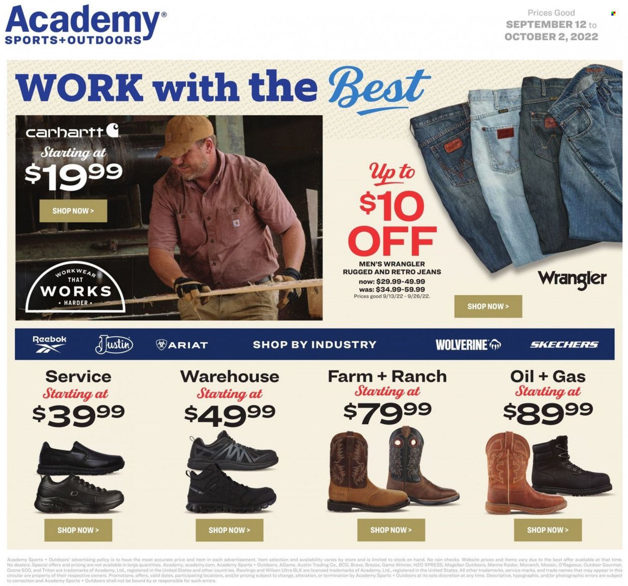 Academy Sports + Outdoors Weekly Ad Flyer Specials September 12 to October 2, 2022