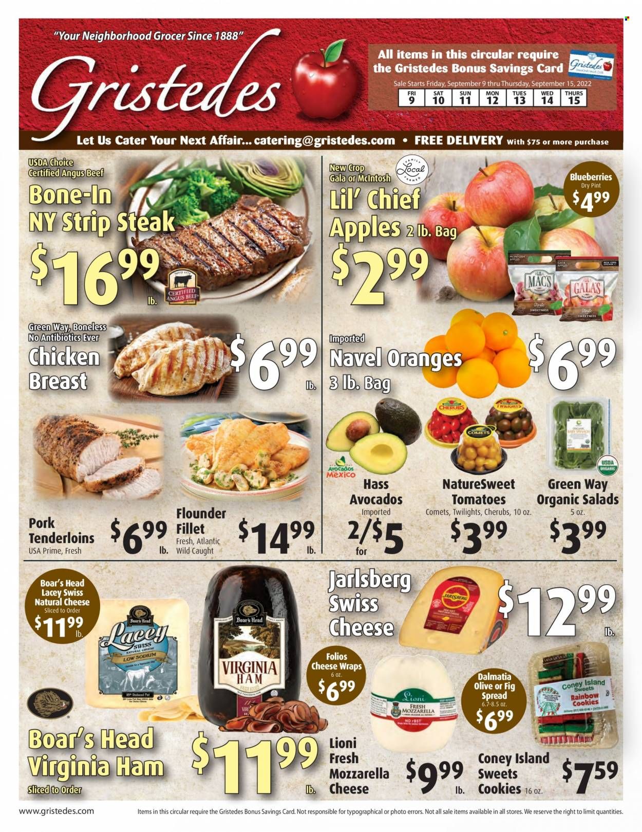 Gristedes (NY) Weekly Ad Flyer Specials September 9 to September 15, 2022