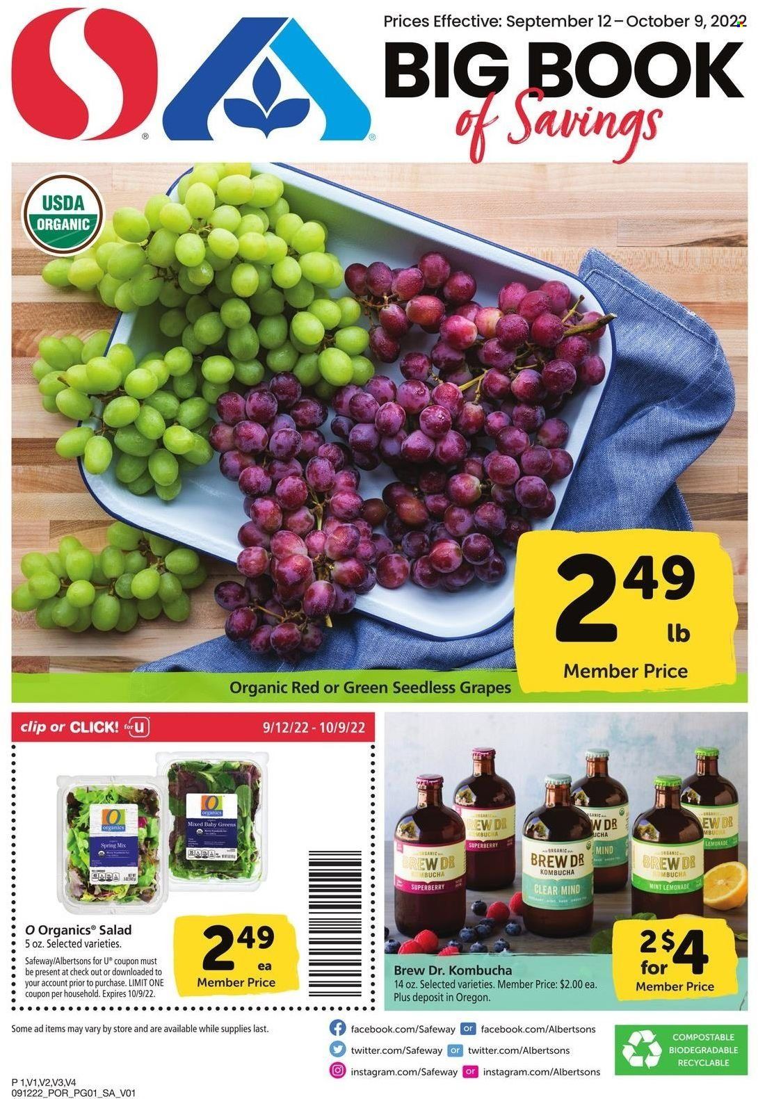 Safeway (OR) Weekly Ad Flyer Specials September 12 to October 9, 2022