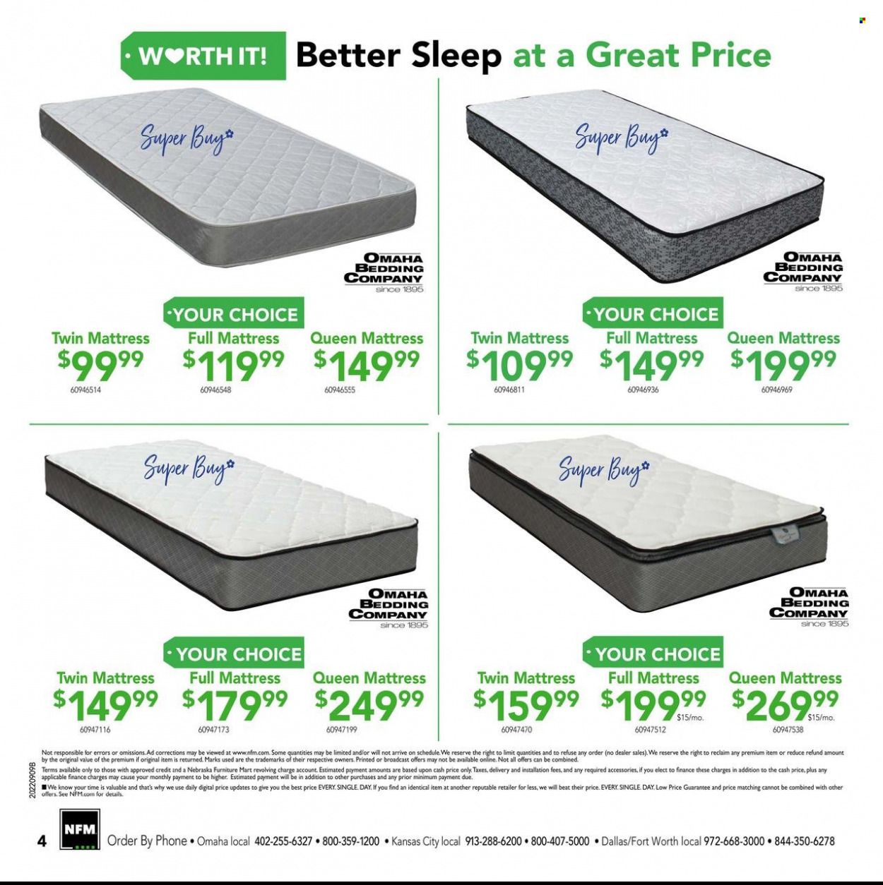 Nebraska Furniture Mart (IA, KS, NE, TX) Weekly Ad Flyer Specials September 9 to September 13, 2022