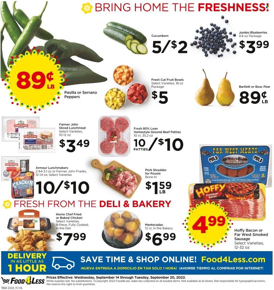 Food 4 Less (CA) Weekly Ad Flyer Specials September 14 to September 20, 2022