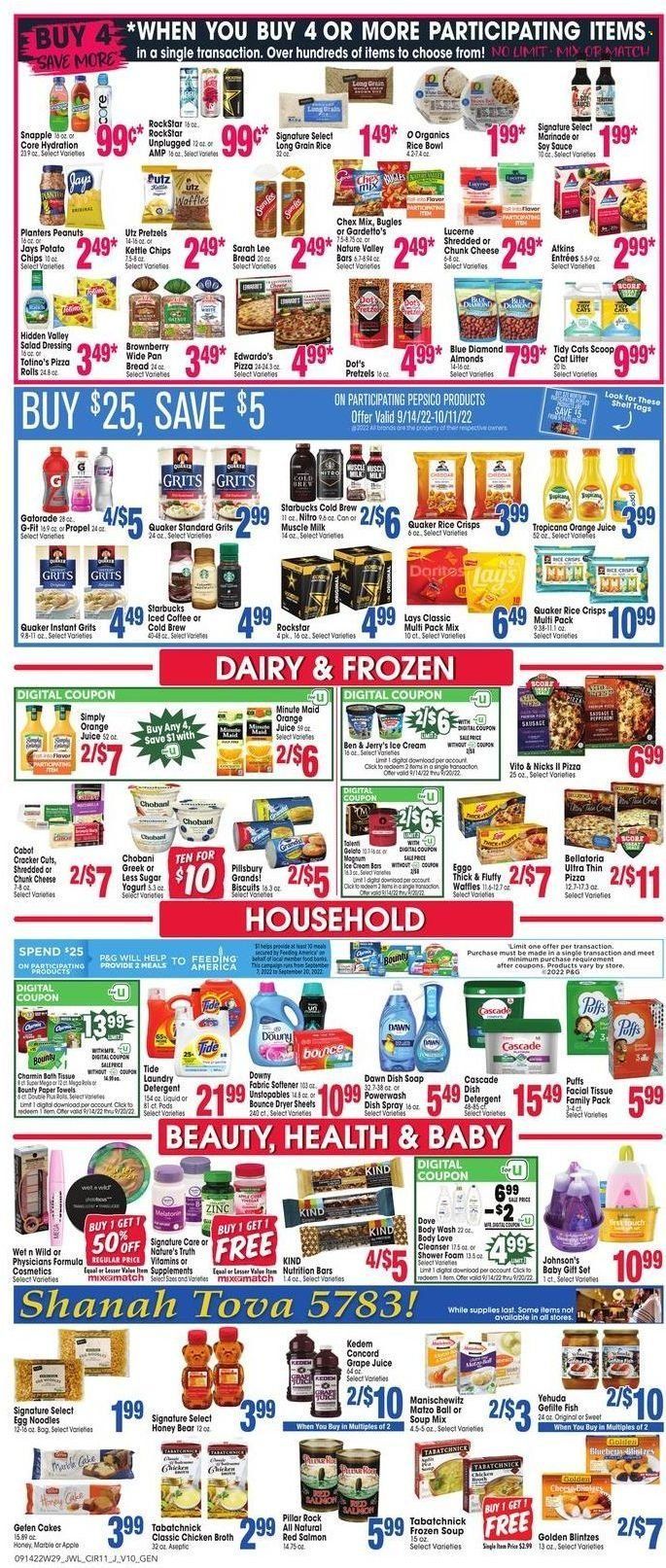 Jewel Osco (IN) Weekly Ad Flyer Specials September 14 to September 20, 2022