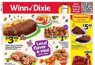 Winn Dixie (AL, FL, GA, LA) Weekly Ad Flyer Specials September 14 to September 20, 2022