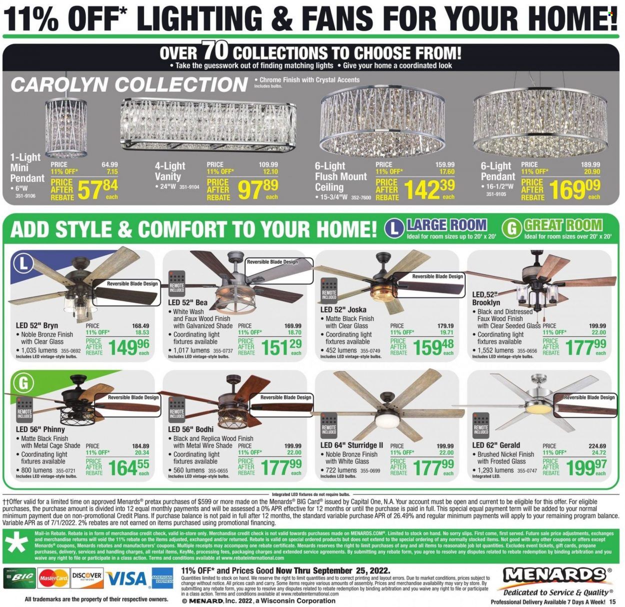 Menards Weekly Ad Flyer Specials September 15 to September 25, 2022