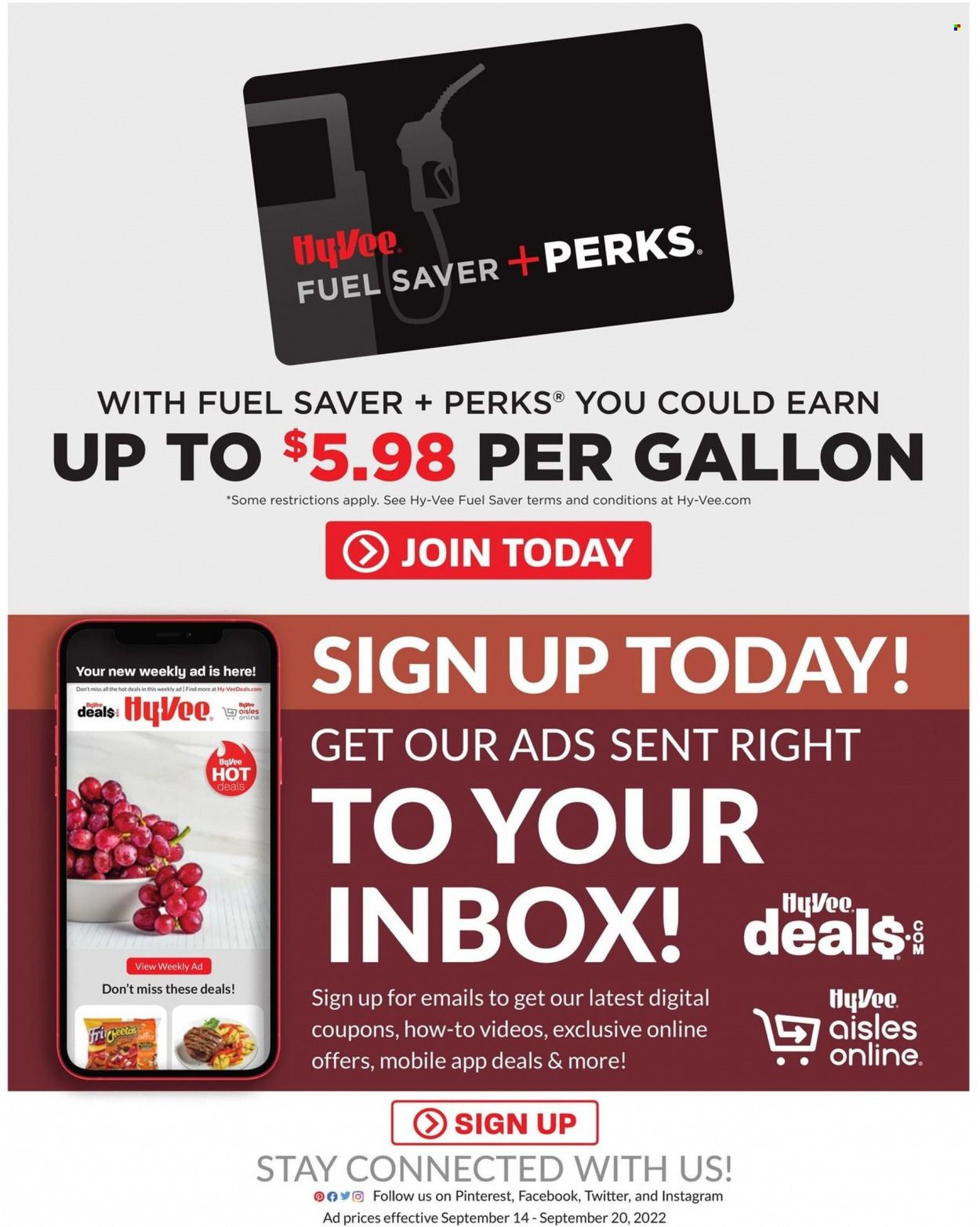 Hy-Vee (IA, IL, KS, MO) Weekly Ad Flyer Specials September 14 to September 20, 2022