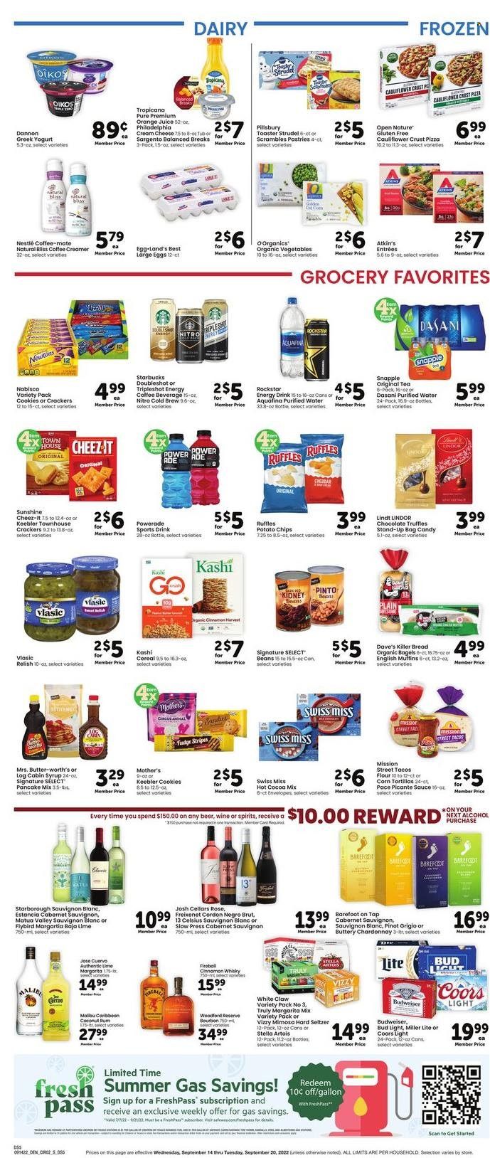Safeway (SD) Weekly Ad Flyer Specials September 14 to September 20, 2022