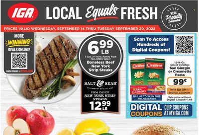 IGA (TN) Weekly Ad Flyer Specials September 14 to September 20, 2022